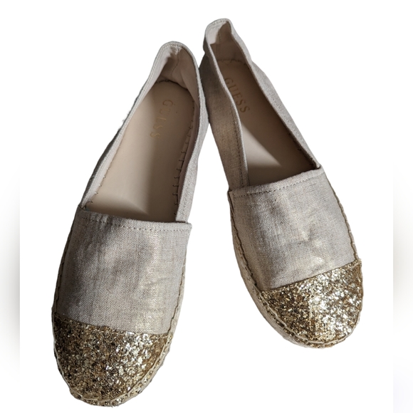 NWOB GUESS Jaali Glittered Cap Toe‎ Espadrilles Size 8.5 - Picture 1 of 8